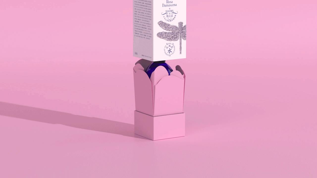 大马士革玫瑰纯露蓝色瓶子的,大马士革玫瑰纯露图