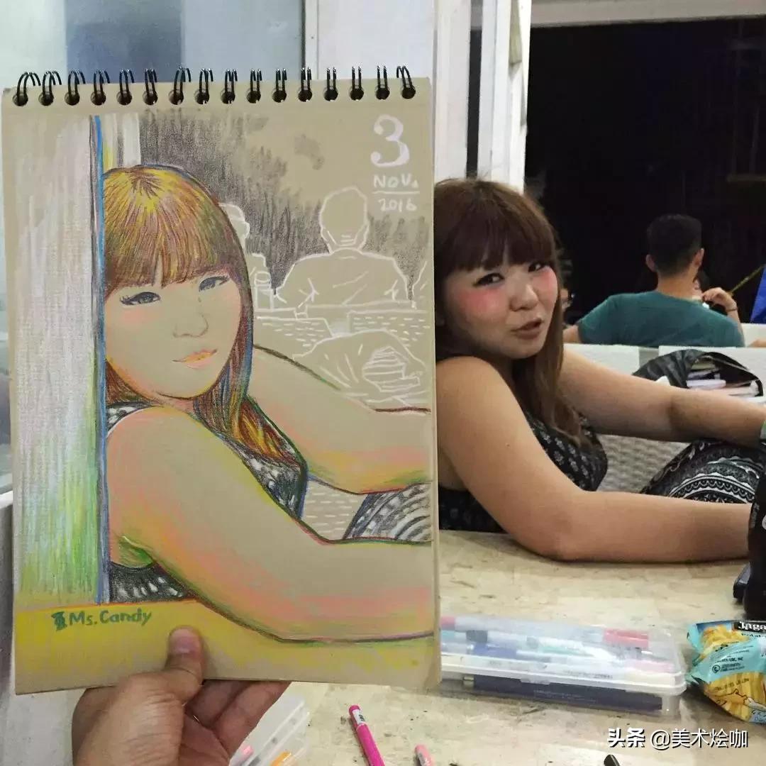 速写简单手绘稿,别人的速写本