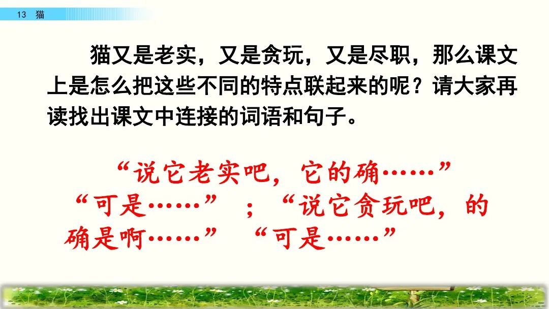 四年级下册语文13课猫课文解析,部编版四年级下册13猫教学视频