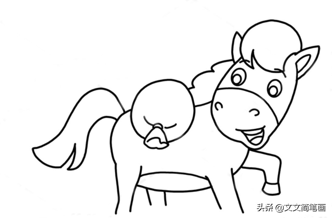 小马过河的简笔画绘本,小马过河简笔画连环画完整版