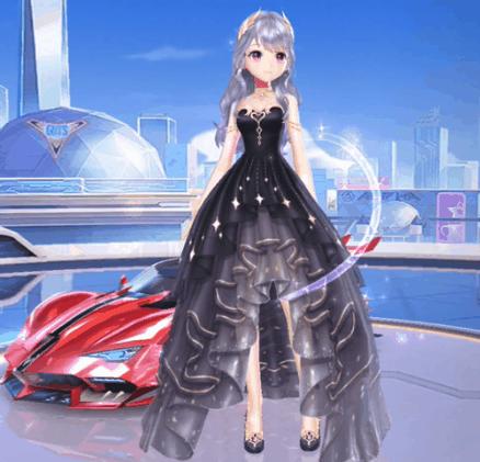 qq飞车手游东北大花袄服饰,手游qq飞车黑色礼服