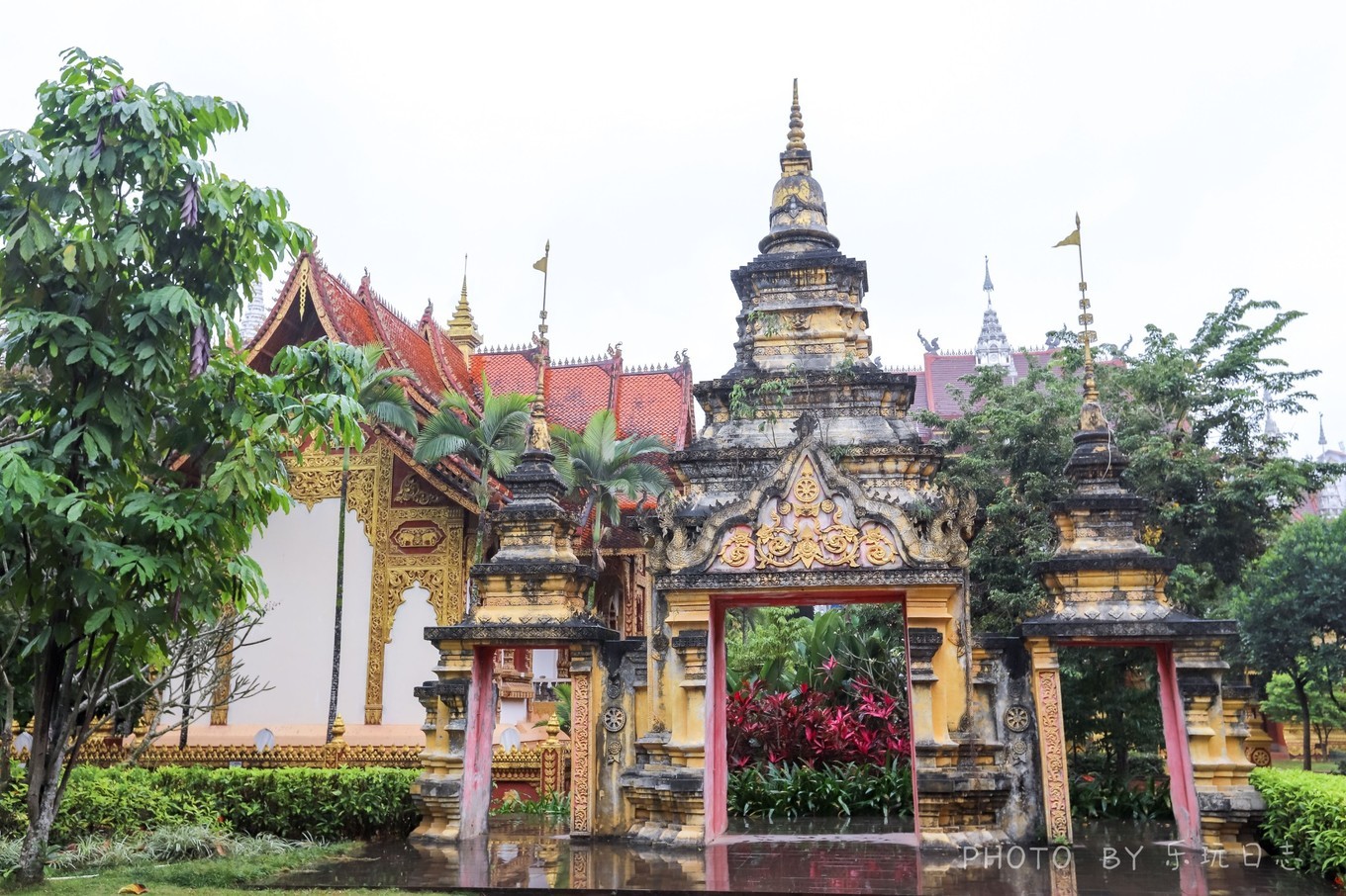 西双版纳傣族吊脚楼美景,西双版纳特色建筑