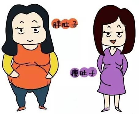 不显怀肚子小,不显怀但是肚子大