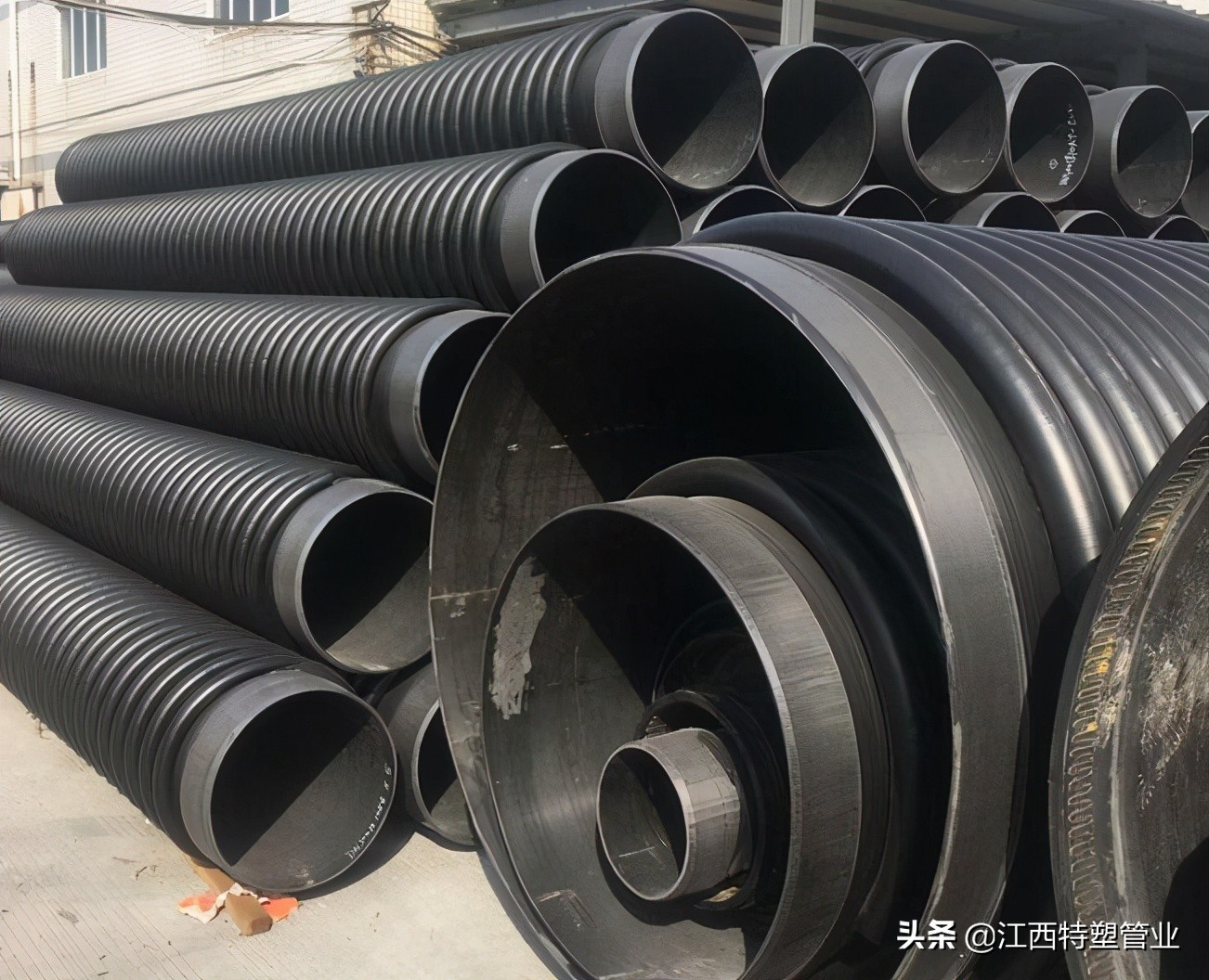 hdpe克拉管和hdpe缠绕管外观区别,hdpe缠绕增强管b型克拉管厂家直供