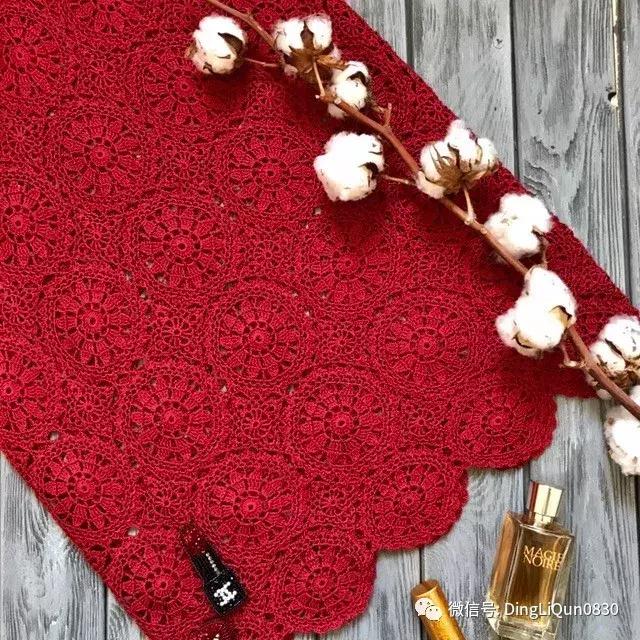 编织人生手工毯子编织教程,圆形垫子镂空钩针编织图解