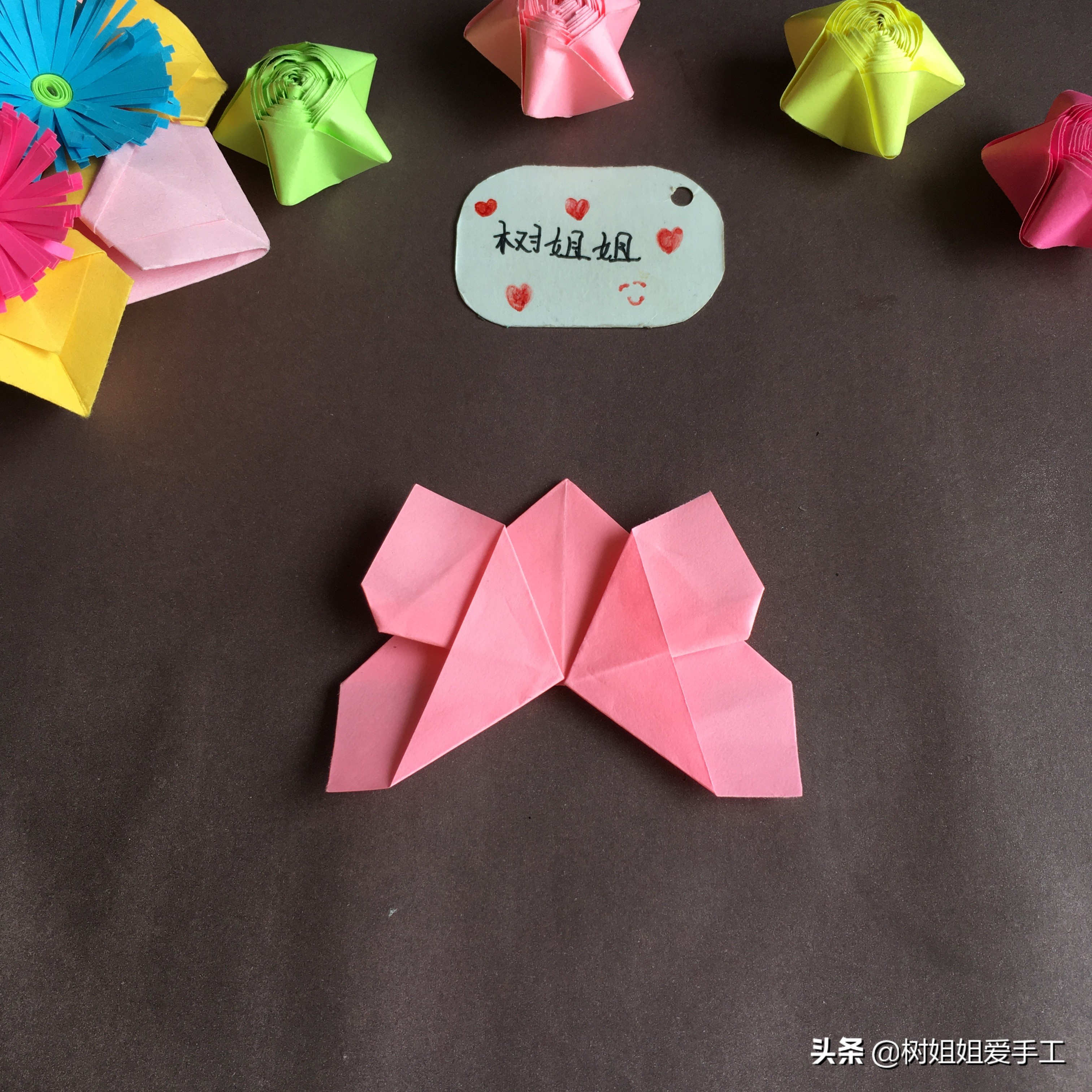 手工折纸蝴蝶书签慢动作,折纸蝴蝶书签步骤