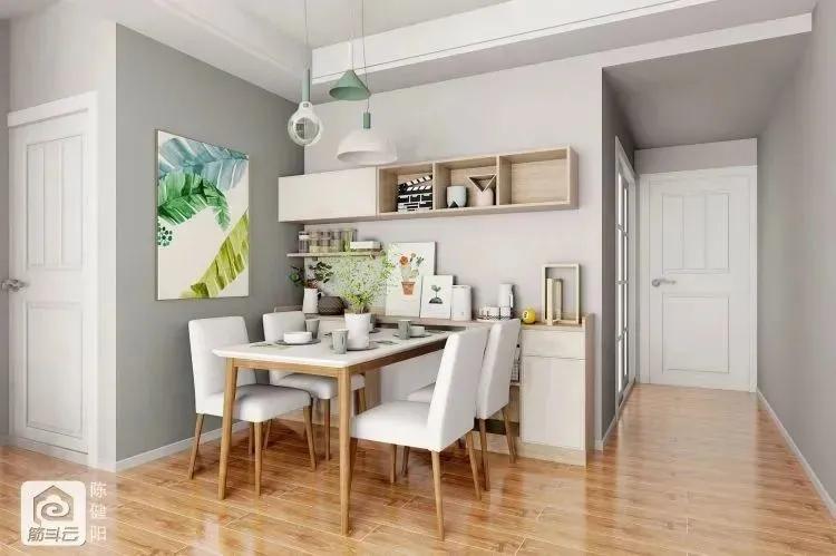 好看的客餐厅效果图,60平方客餐厅一体装修效果图大全
