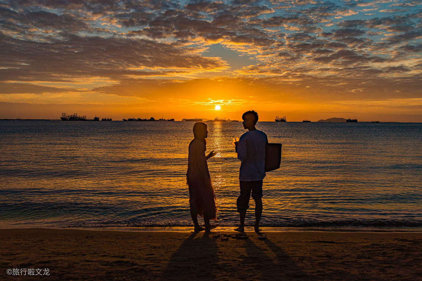 三亚的清晨和晚上,三亚的黄昏美不胜收