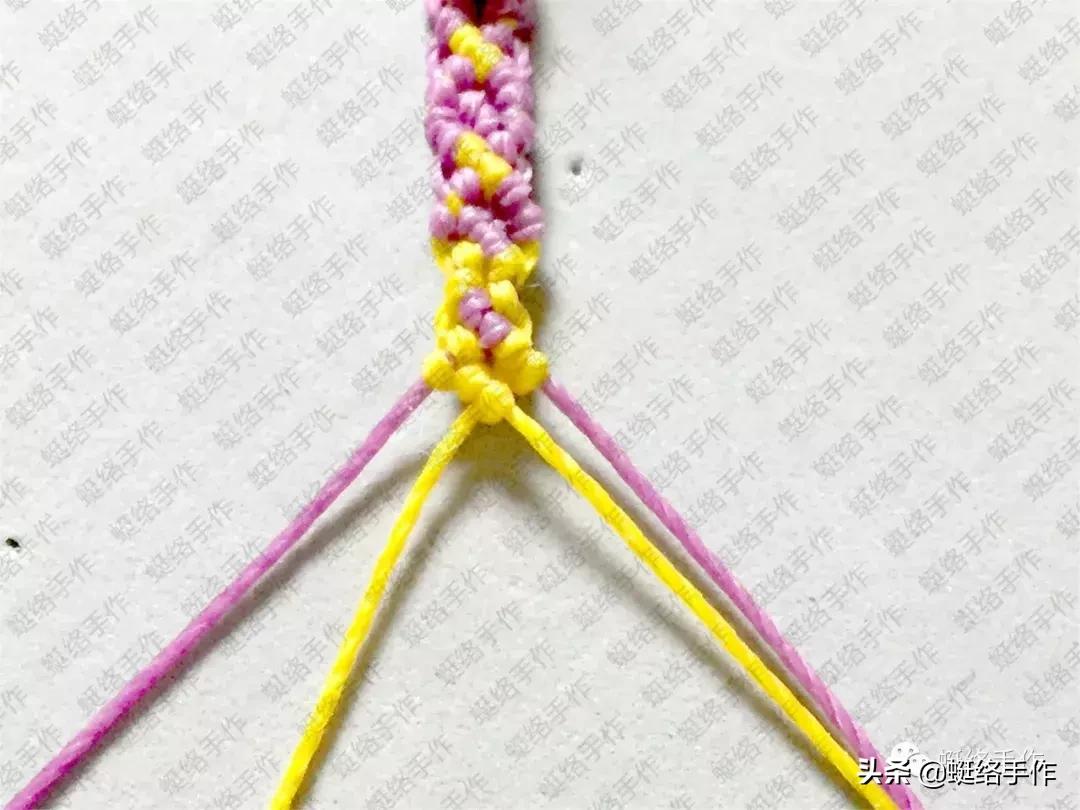 撞色编绳手链,长相思撞色手链教程