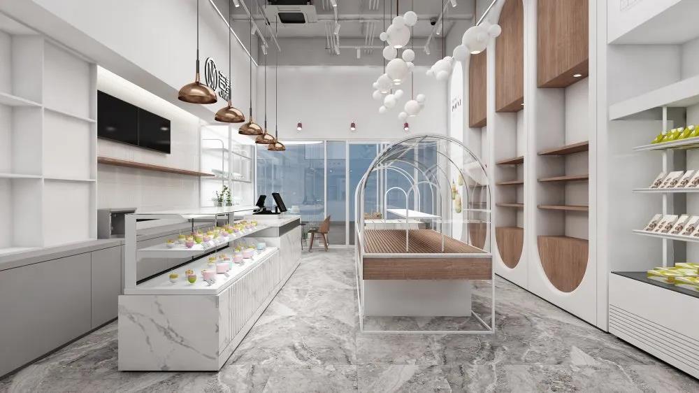 蛋糕店简装修风格图片,新中式蛋糕店极简风格