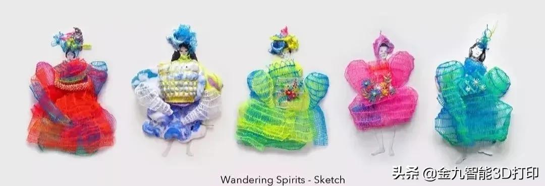 以精神分裂为灵感,用3D打印笔描绘灵魂曲线、人性色泽