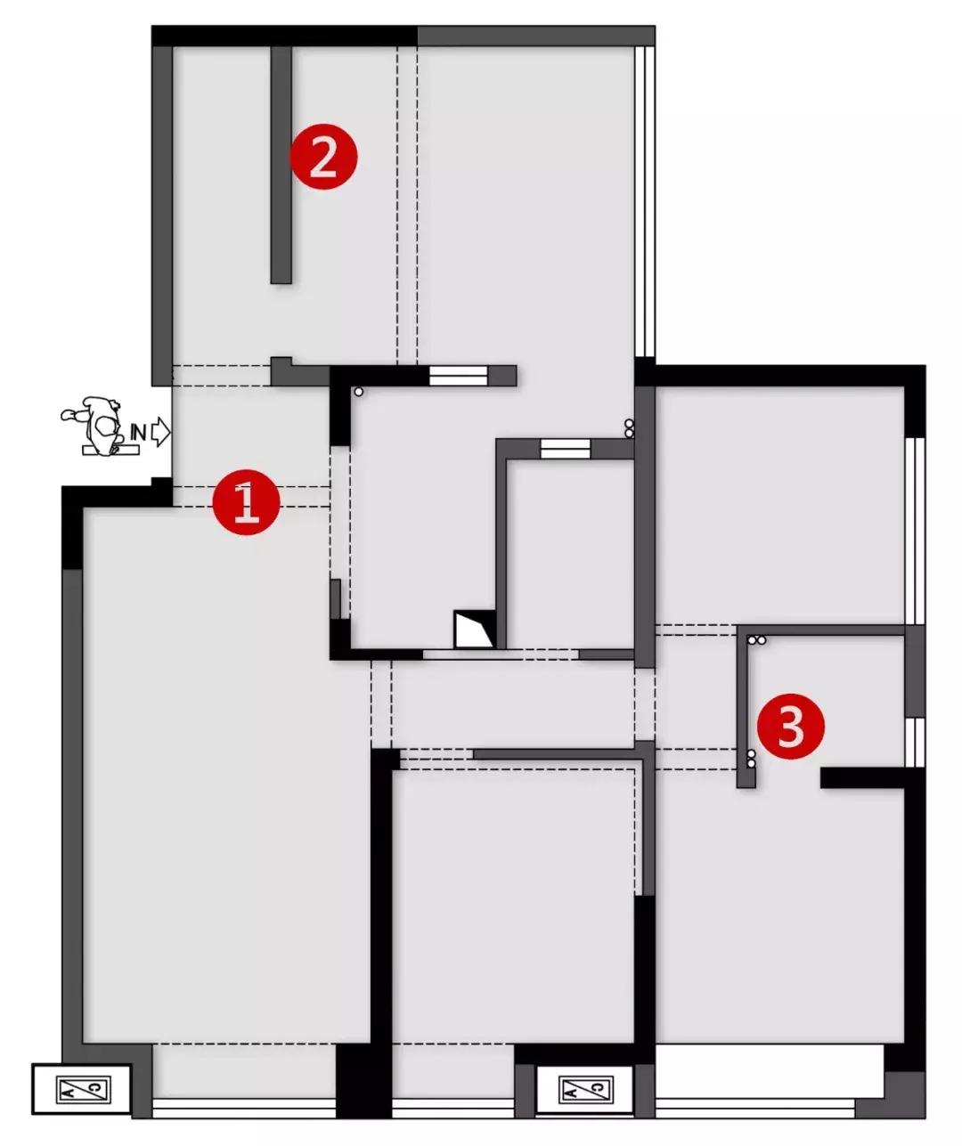 120平带露台三室两厅两卫一厨,92平米三室两厅二卫带大露台