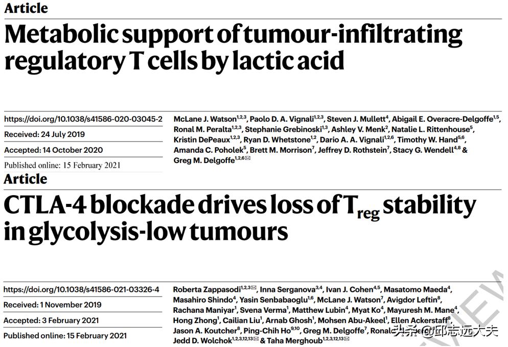 乳酸，肿瘤“贿赂”Treg的“代谢货币”