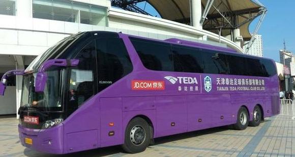 中超俱乐部大巴车,中超球员大巴车