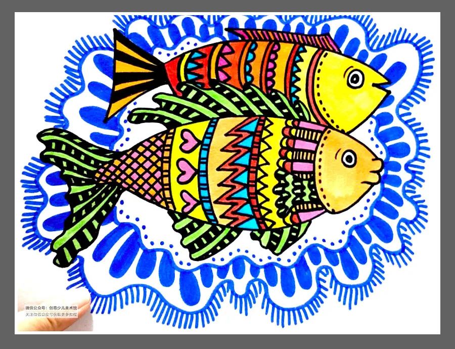 绘画素材儿童画,色彩的渐变绘画作品儿童画