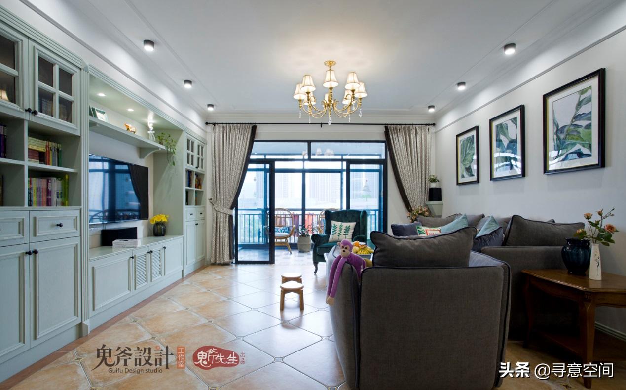 长沙振业城装修效果图150m²简约美式｜薄荷绿这样搭配意想不到