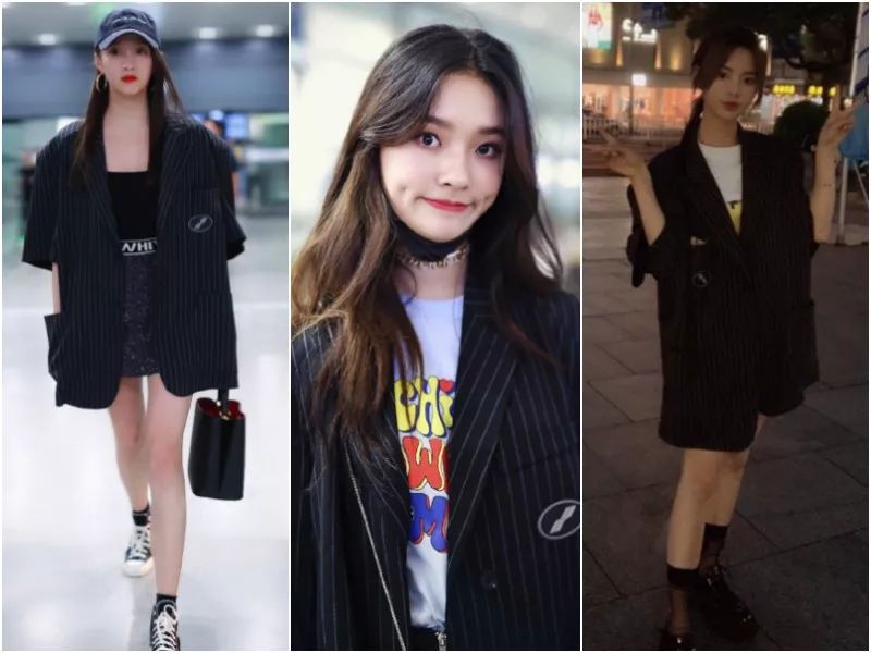 杨幂同款棒球服ins潮牌,杨幂we11卫衣