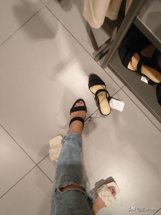 5公分凉鞋新款带拉链,hm粉凉鞋