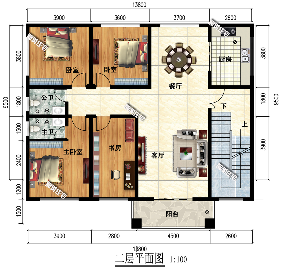 13.8×9.5米临街自建房，一层做商铺仓库，往上自用加出租