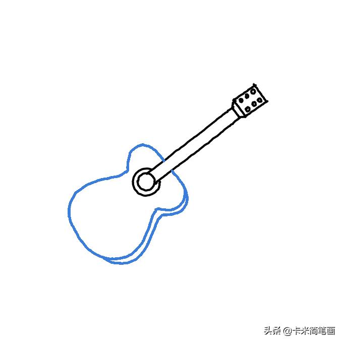 吉他怎么画简笔画步骤简单图文,吉他怎么画简笔画