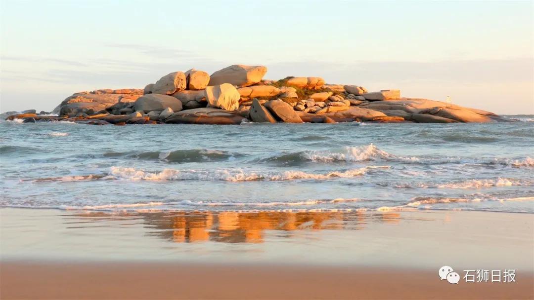 一片美丽的沙滩,石狮最美海滩
