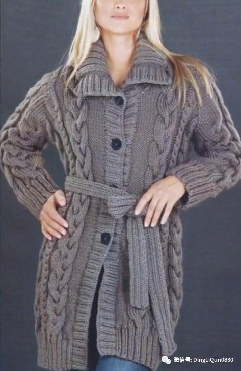 春秋针织女装长款开衫外套,加肥加大针织开衫外套长款