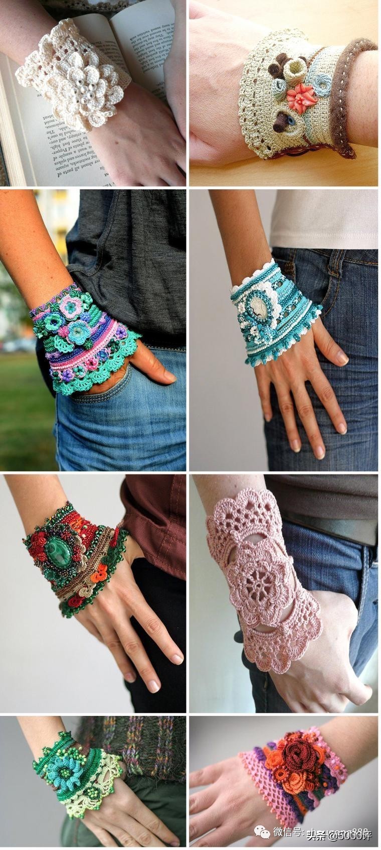 毛线钩精致的饰品,毛线钩织成品小玩意