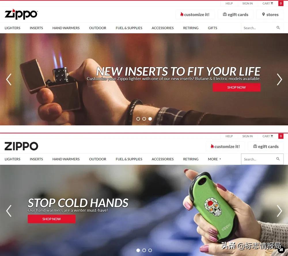 zippo有五个火焰logo,zippo60年代广告图案