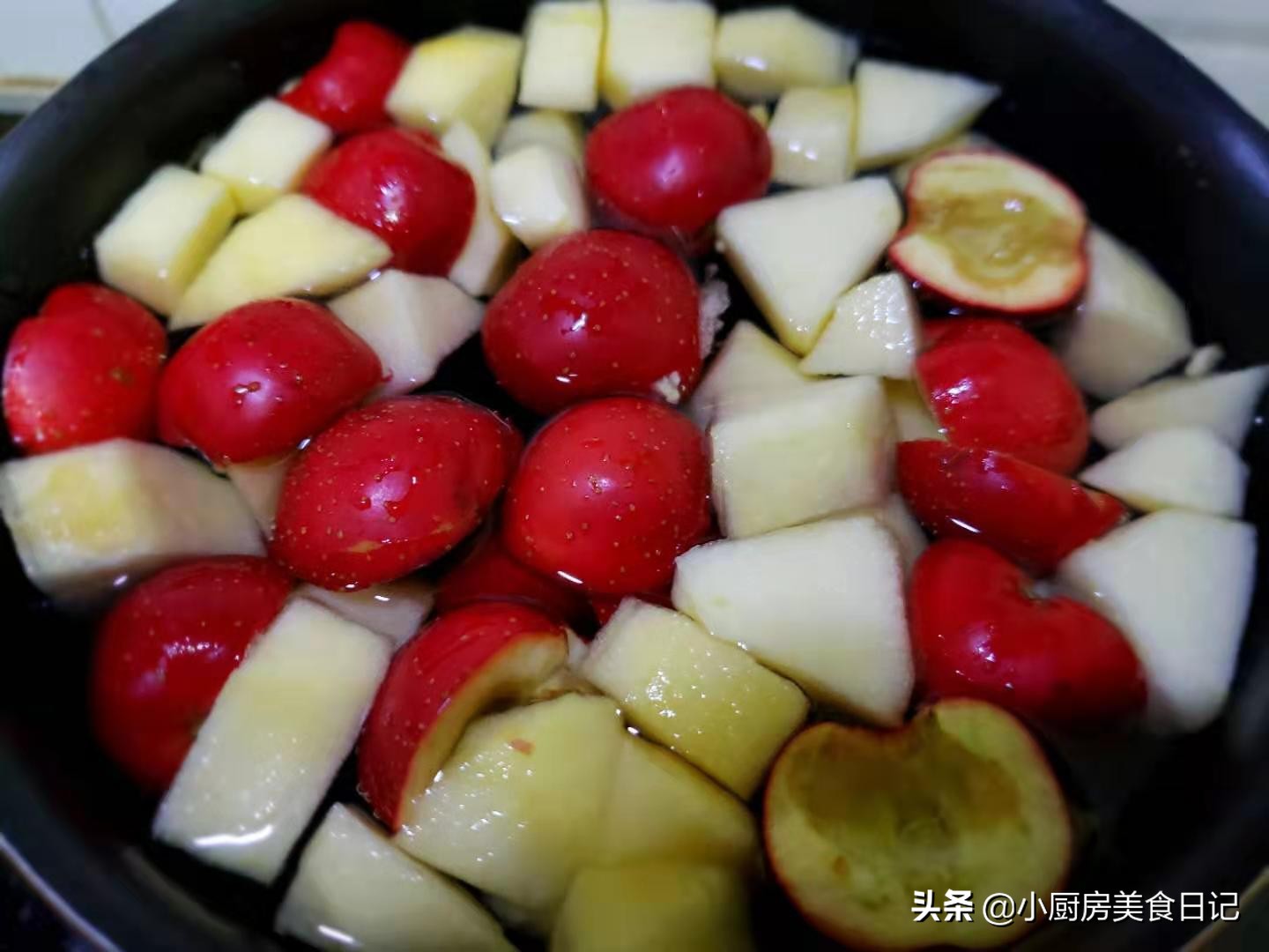 酸酸甜甜的山楂苹果水超级好喝,冬天太冷不爱喝水