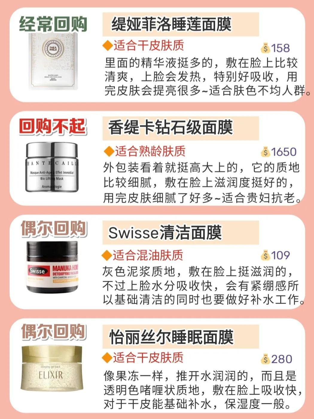 秋冬护肤你的涂抹面膜用对了吗❓那些好用的美白面膜测评