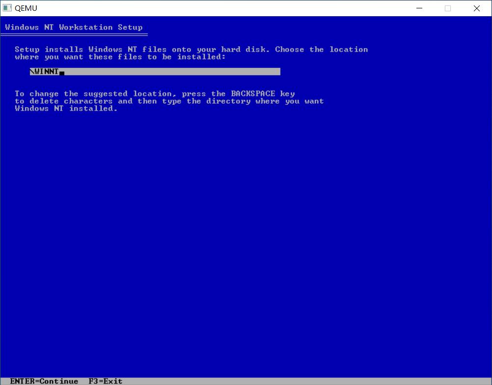 QEMU安装WINDOWSNT4.0MIPS版本