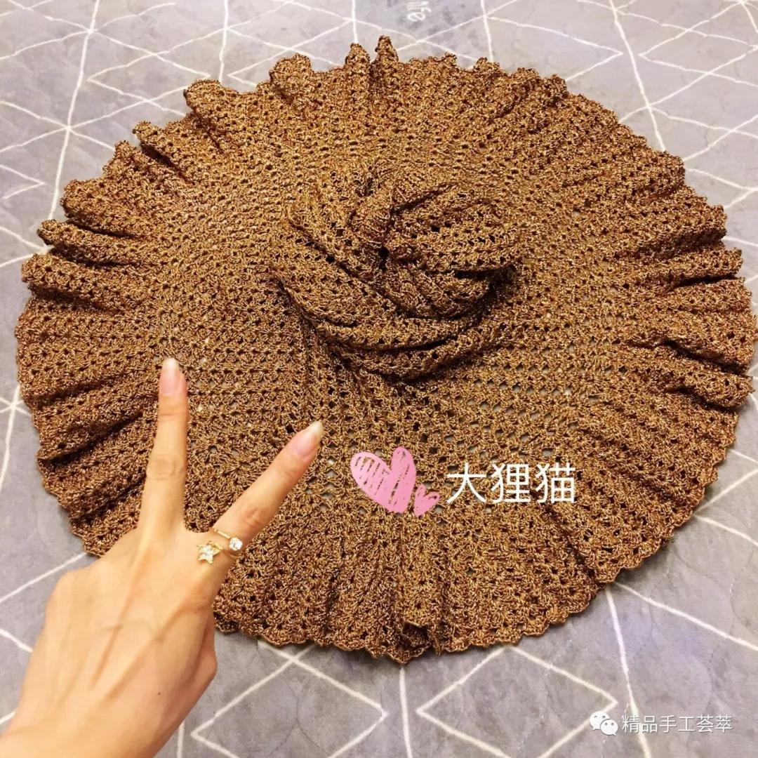 凤尾花半身长裙子的钩针教程,鱼尾裙的钩法教程