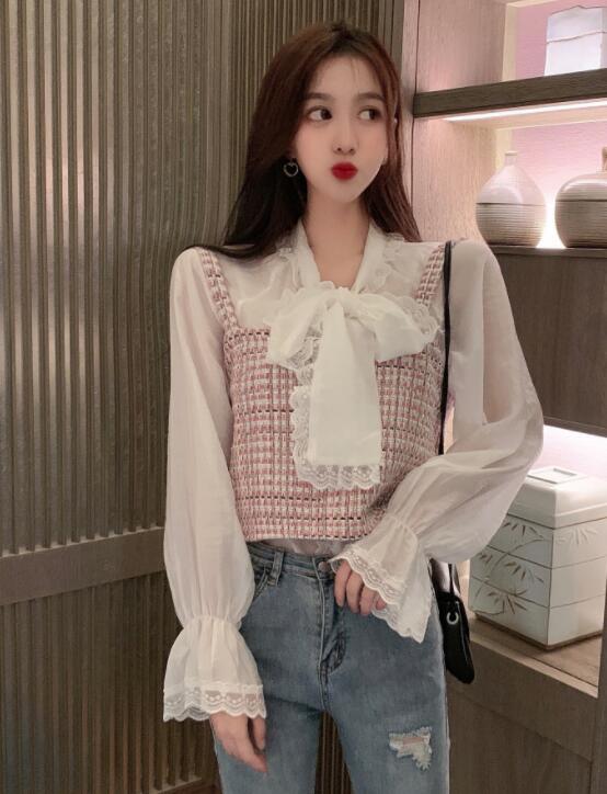 格子衬衫高级感修身,港风小众复古玫瑰花格子衬衫