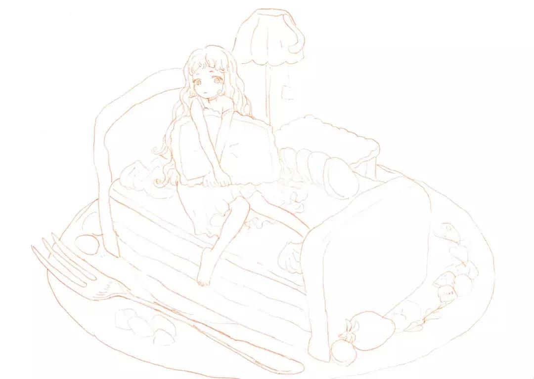 ps板绘插画如何上色步骤,零基础画画配色教程b站