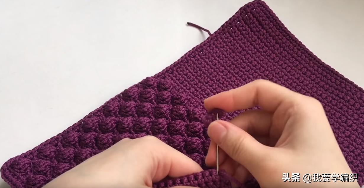 冰丝线钩织斜挎小包包,织女手工包包