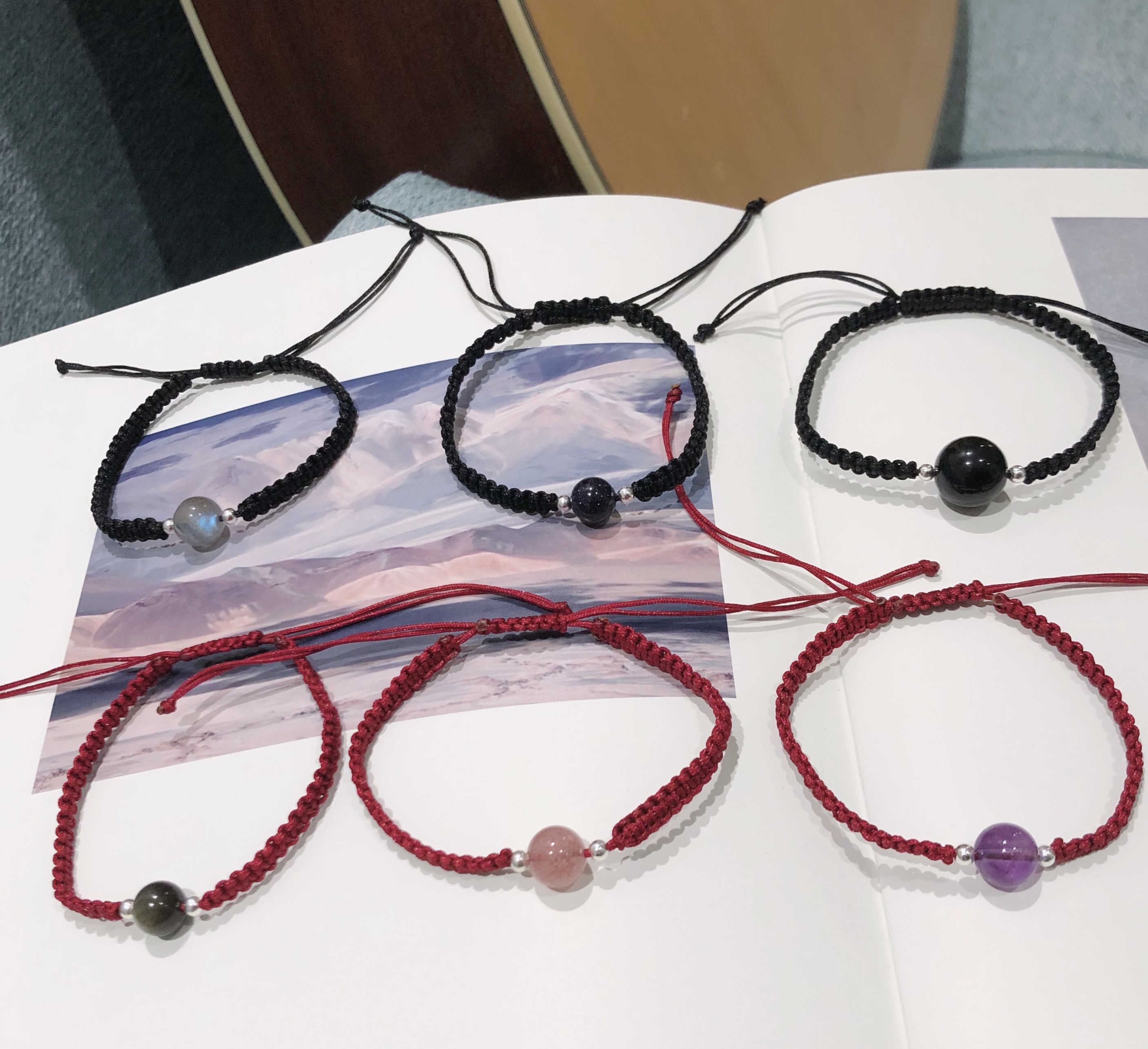 棉麻绳编织手链教程,情侣手链单绳