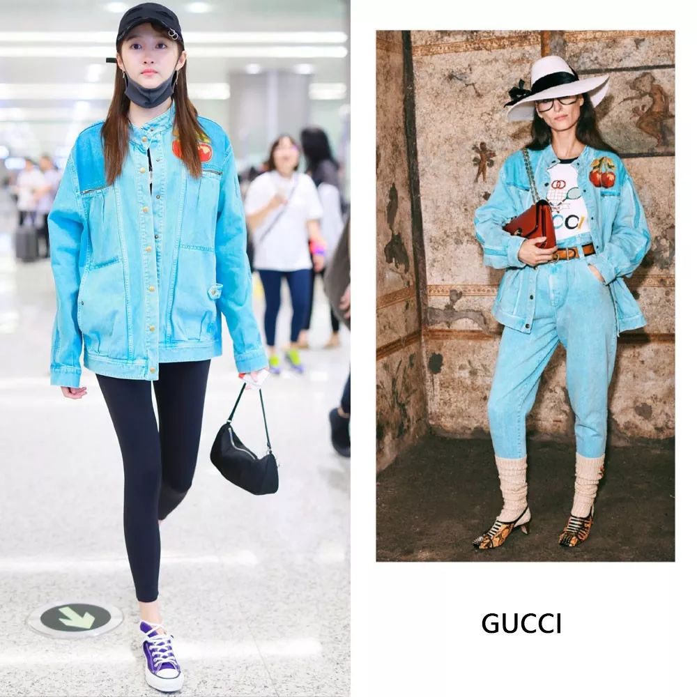 关晓彤最近私服穿搭,关晓彤机场变装