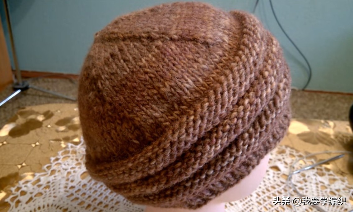 中老年妈妈冬季帽子帽顶编织教程,表达爱的简单刺绣