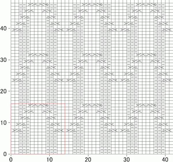 毛衣编织挖掘机花样图解,一品红毛衣编织花样图解