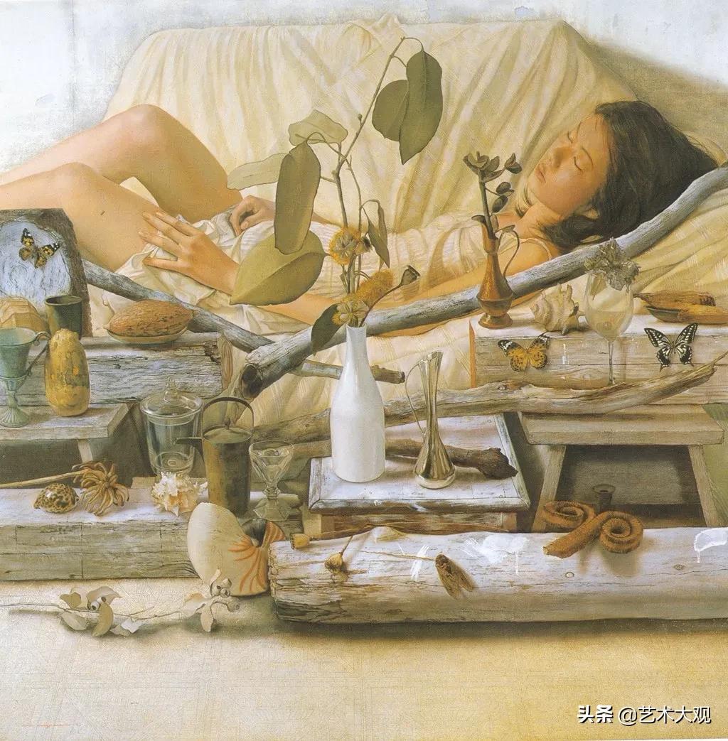 日本当代油画著名画家,日本写实大师作品