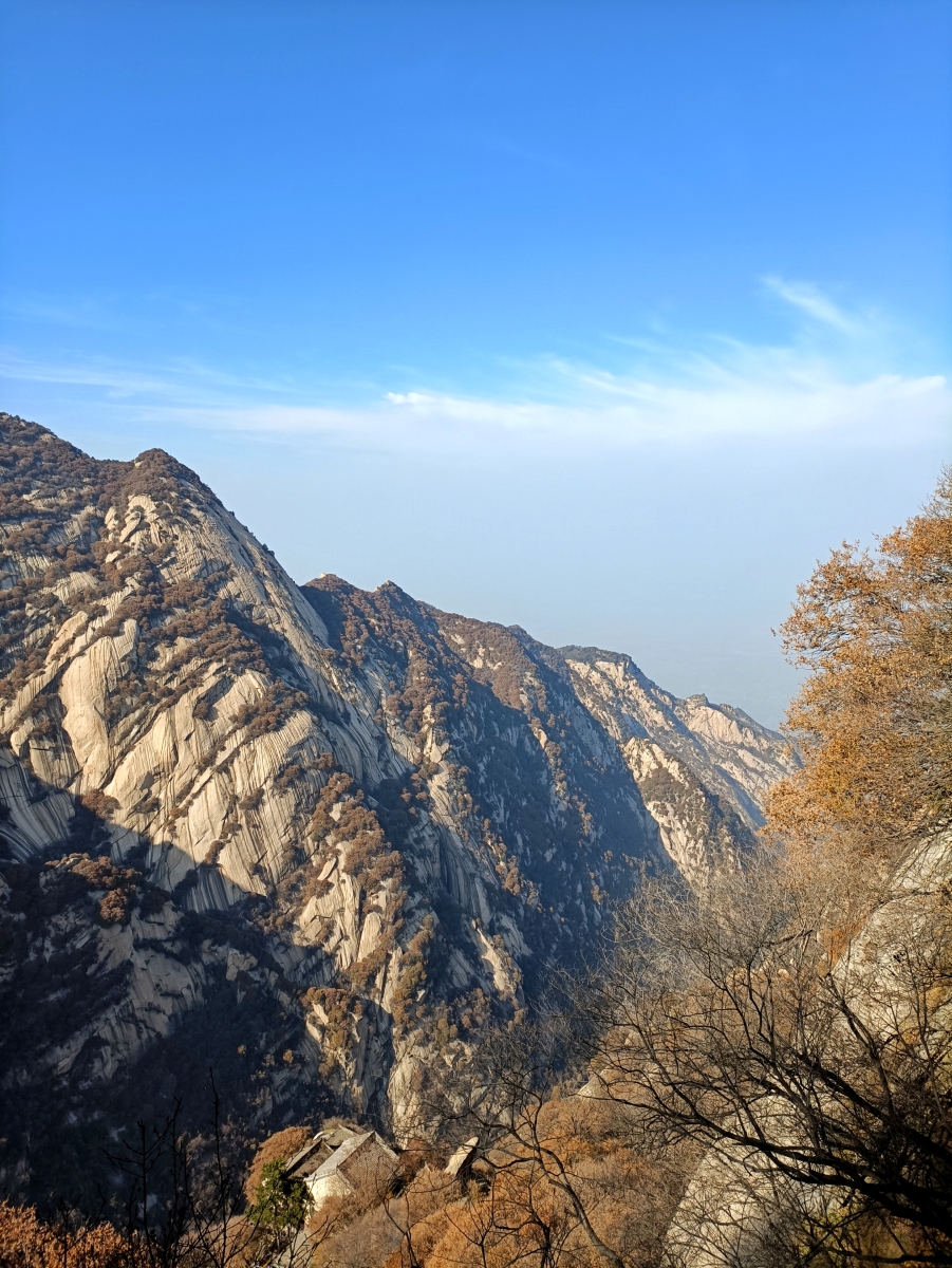 华山二日游登山攻略路线图,陕西自由行夜爬华山