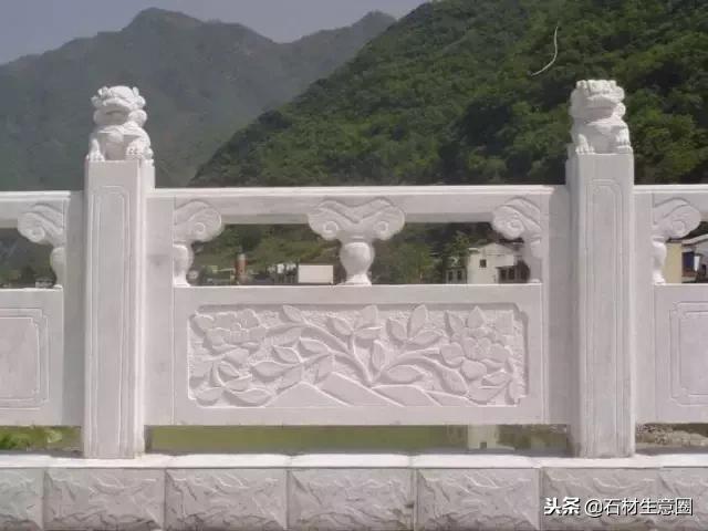 100种石材栏杆图片大全,汉白玉石柱栏杆多少钱一米