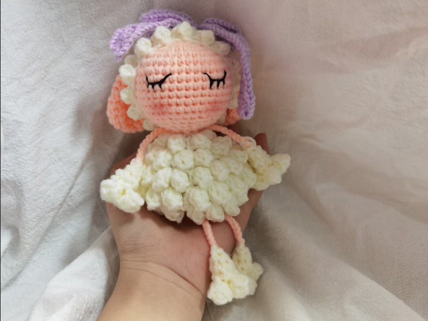 钩针玩偶羊咩咩图解教程,小胖手爱手工