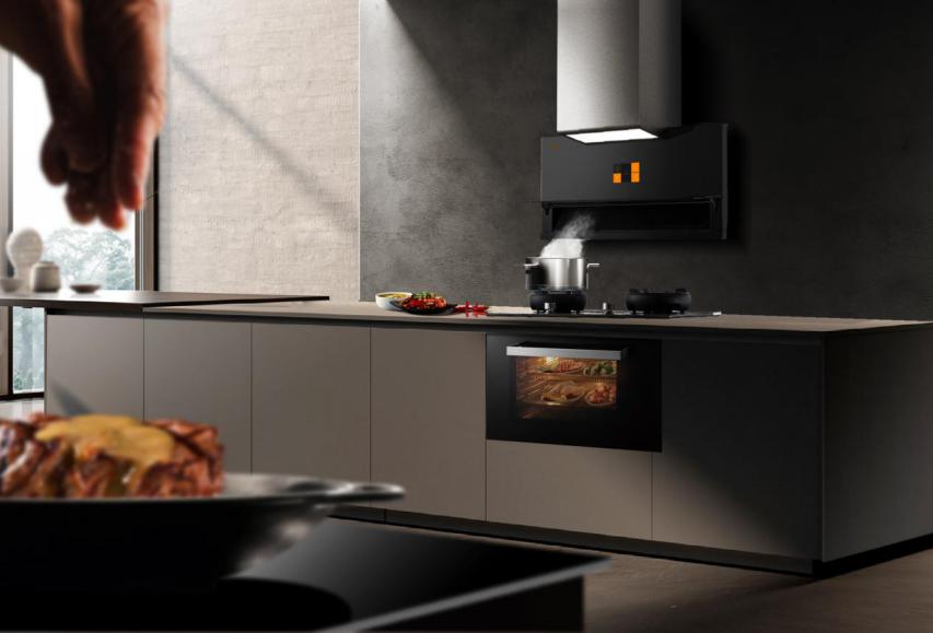 怎么设计好打理的厨房排油烟机,半开放式厨房设计油烟机