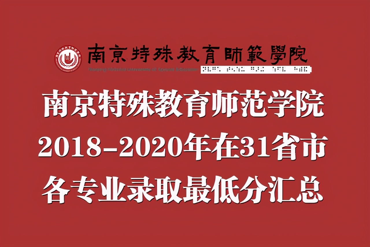 南京特殊教育师范学院招生分数,南京特殊教育师范学院2020年招生