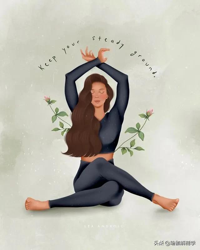 ins瑜伽漫画图片,瑜伽小人唯美漫画