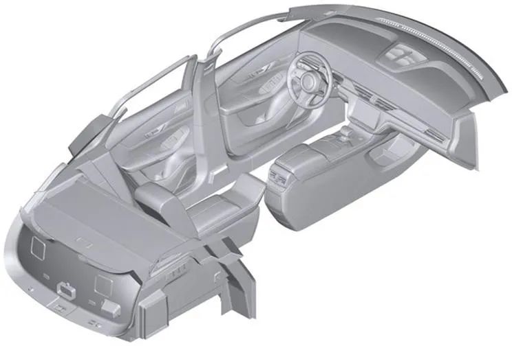 红旗ls7官图发布车长接近5.7米,红旗2022款hs7上市新车多少钱一辆