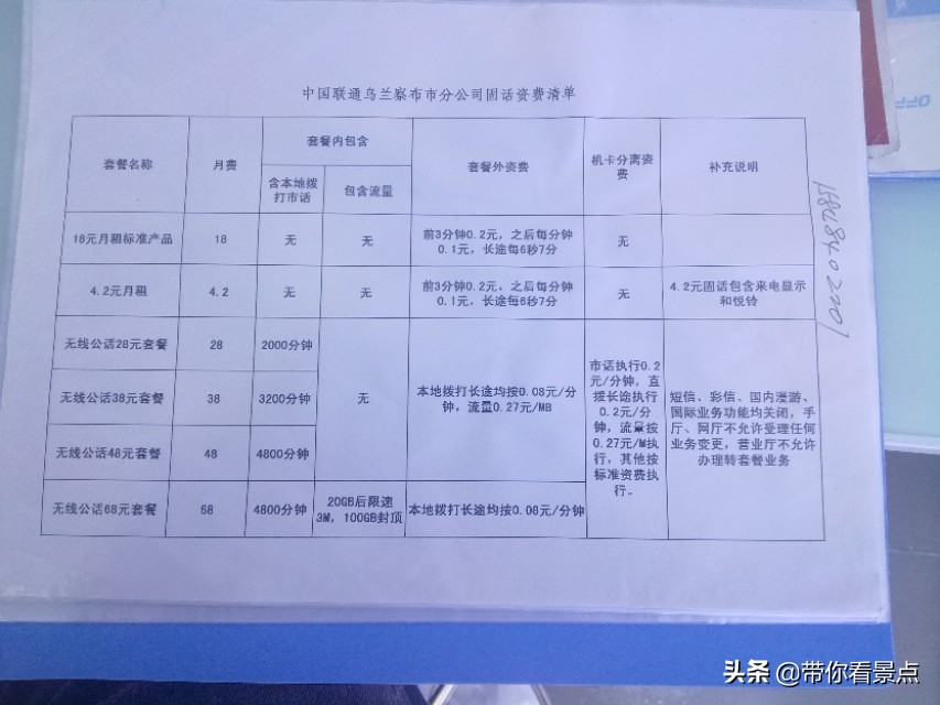乌鲁木齐市联通宽带最新套餐,乌兰察布移动宽带资费标准