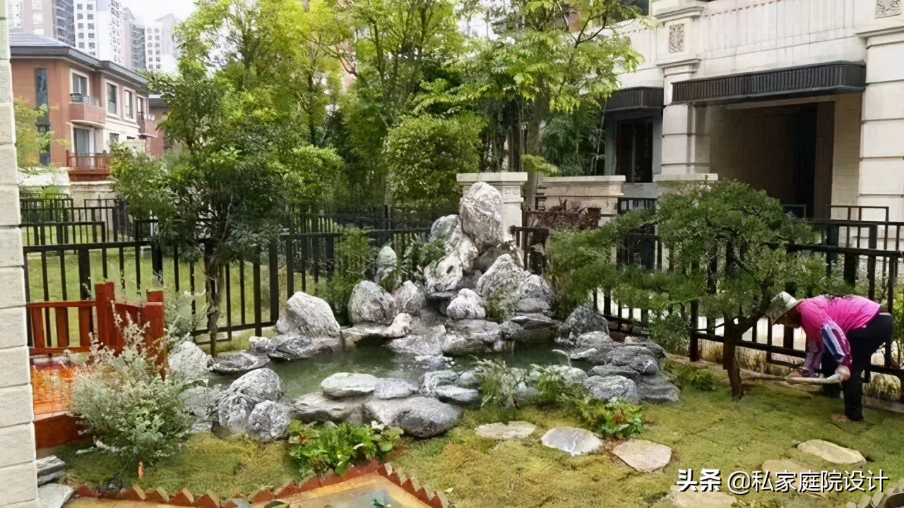 庭院假山鱼池施工设计,重庆正规庭院假山设计施工