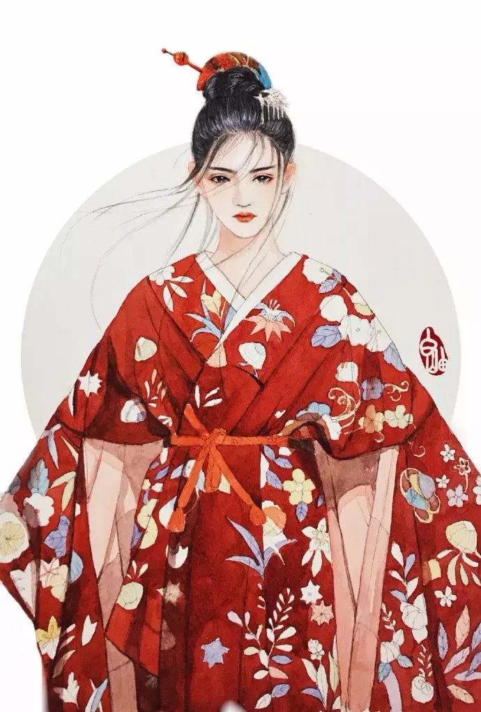 手绘古风少女，唯美灵动，唤起少女们心中的三生三世